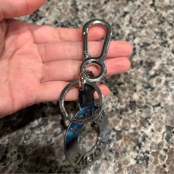 Loewe Metallic Circle Logo Key Chain Bag Charm - Picture 5 of 8